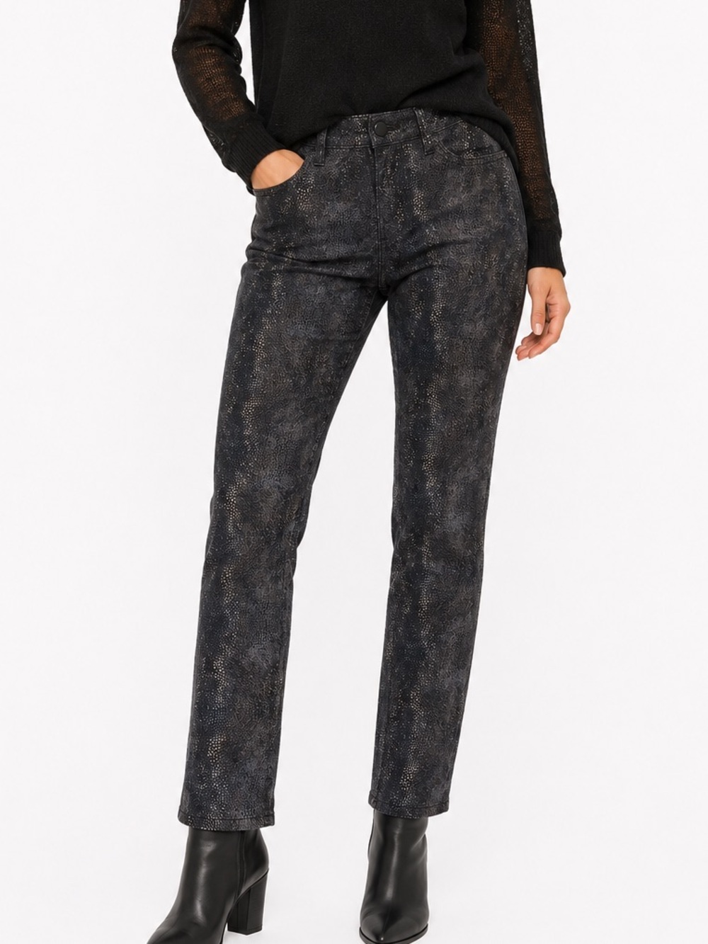 Calvin Klein Jeans Black & Silver Speckled Skinny Pants